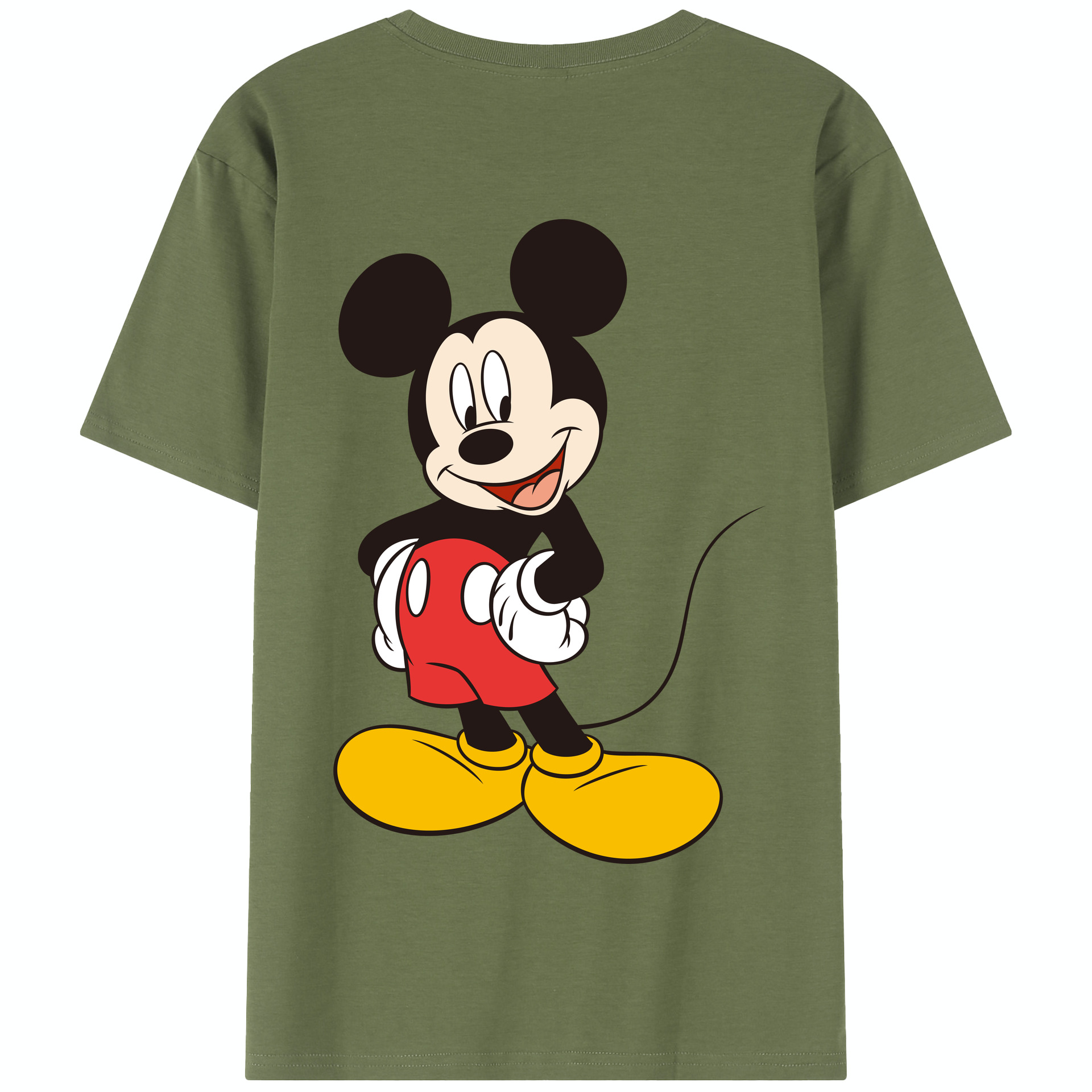 （画像用） ミッキーマウス Mickey Mouse 綿100％半袖Tシャツ（背面プリント）